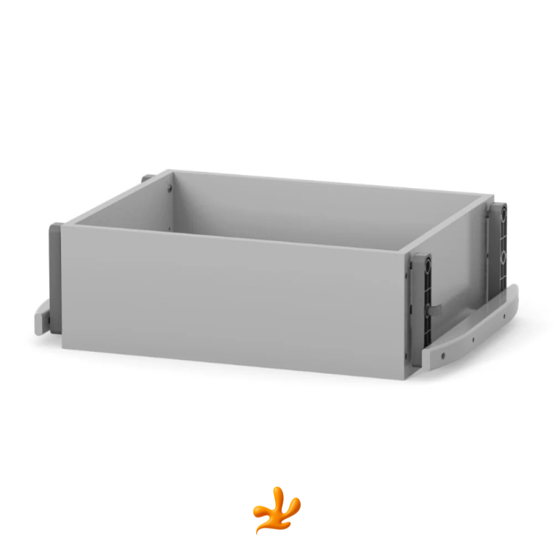 Příčný mechanismus houpání pro postýlky Mikko Gekko (90*70). Podélný, bez šuplíku. Grafitová.